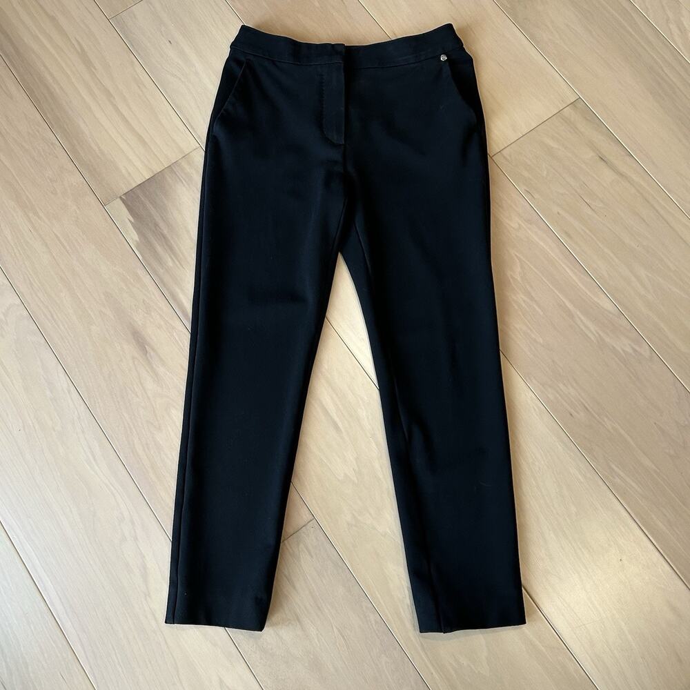 Max Mara Viscose Jersey Trouser Black Ankle Pants *Discoloration Women’s 28